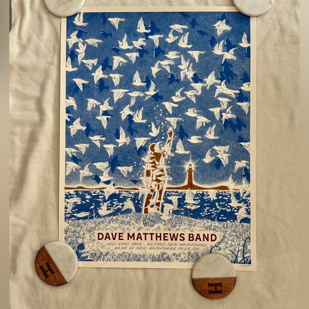 Dave Matthews Band Poster - July 23 2025 - Night 2 - Gilford New Hampshire #652